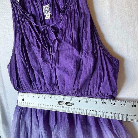 Converse Women Sleeveless Deep V-neck Lovely Knee Length Dress size M, Purple - Picture 3 of 9